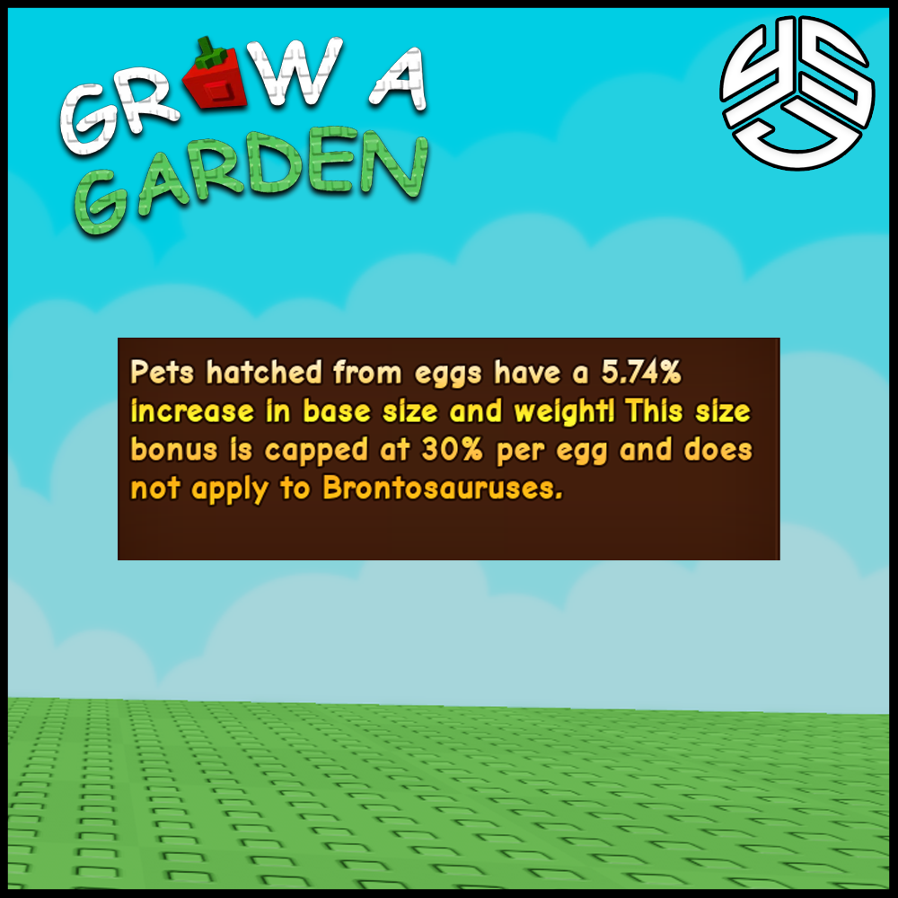 Grow a Garden BRONTOSAURUS PET 1.00% RARIITY [MYTHICAL]
